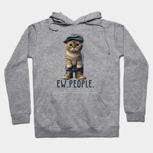 Funny Cat Ew People Meowy Cat Lovers Men Womens Gifts Essentia Hoodie